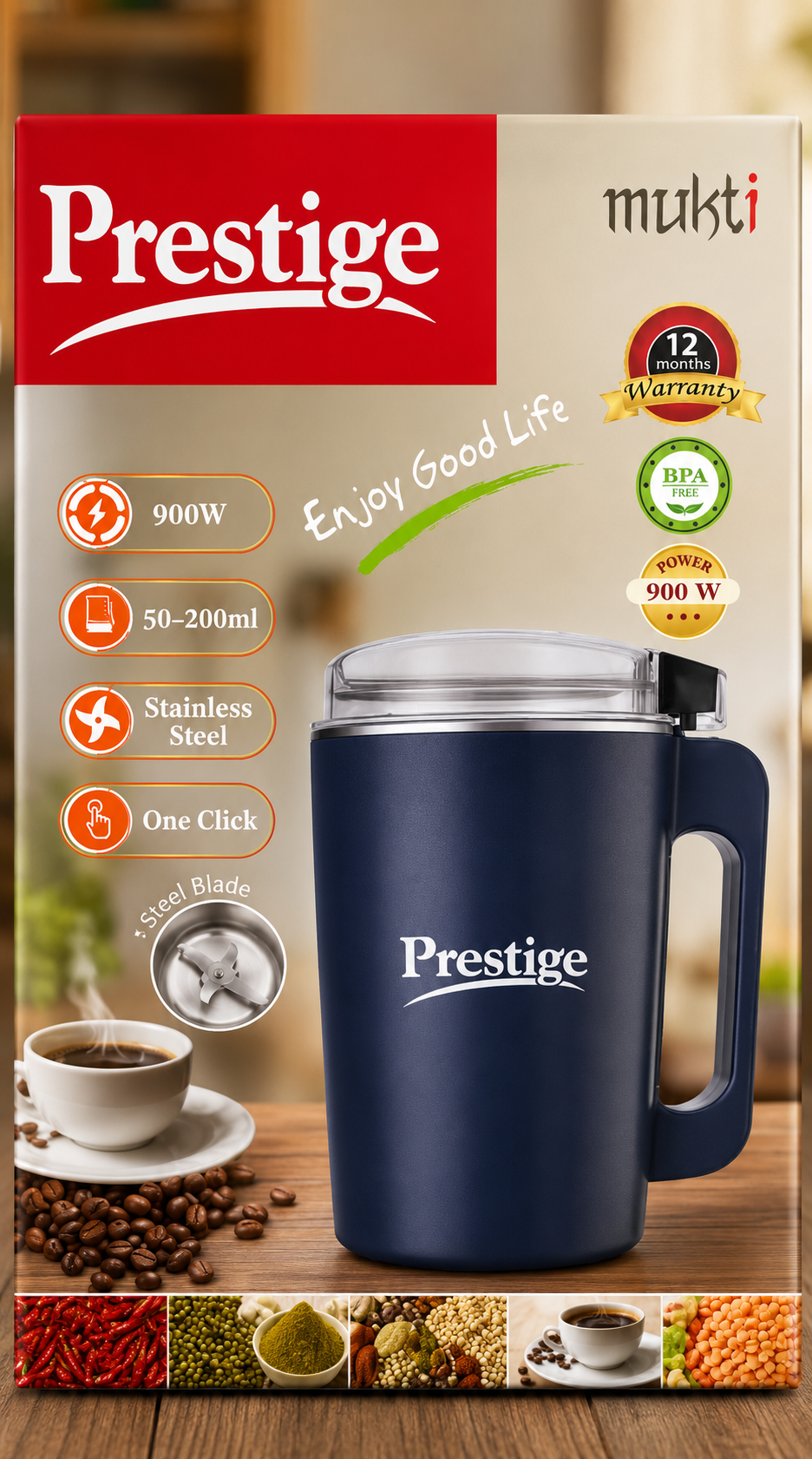 Prestige Mukti 900W Electric Grinder
